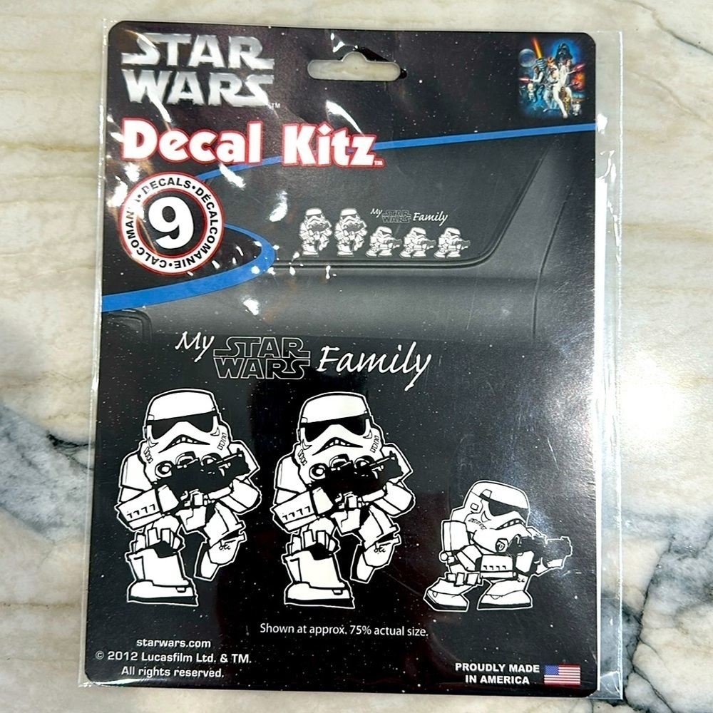 Discontinued NEW in package Chroma Star Wars Stormtrooper Family Decal Kit